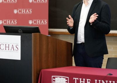 Attendee speaking at the 2019 CHAS Paris Conference